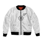 Custom New Zealand Football Bomber Jacket The Whites-Sporty T90 Style - Aussie Hoodie