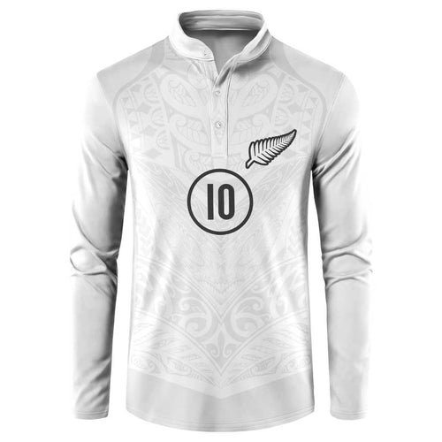 Custom New Zealand Football Button Sweatshirt The Whites-Sporty T90 Style - Aussie Hoodie