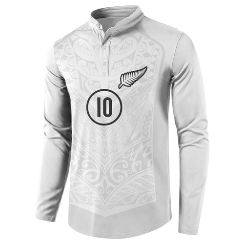 Custom New Zealand Football Button Sweatshirt The Whites-Sporty T90 Style - Aussie Hoodie