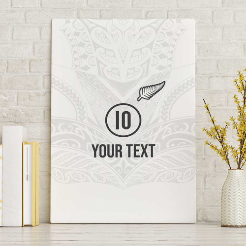 Custom New Zealand Football Canvas Wall Art The Whites-Sporty T90 Style - Aussie Hoodie