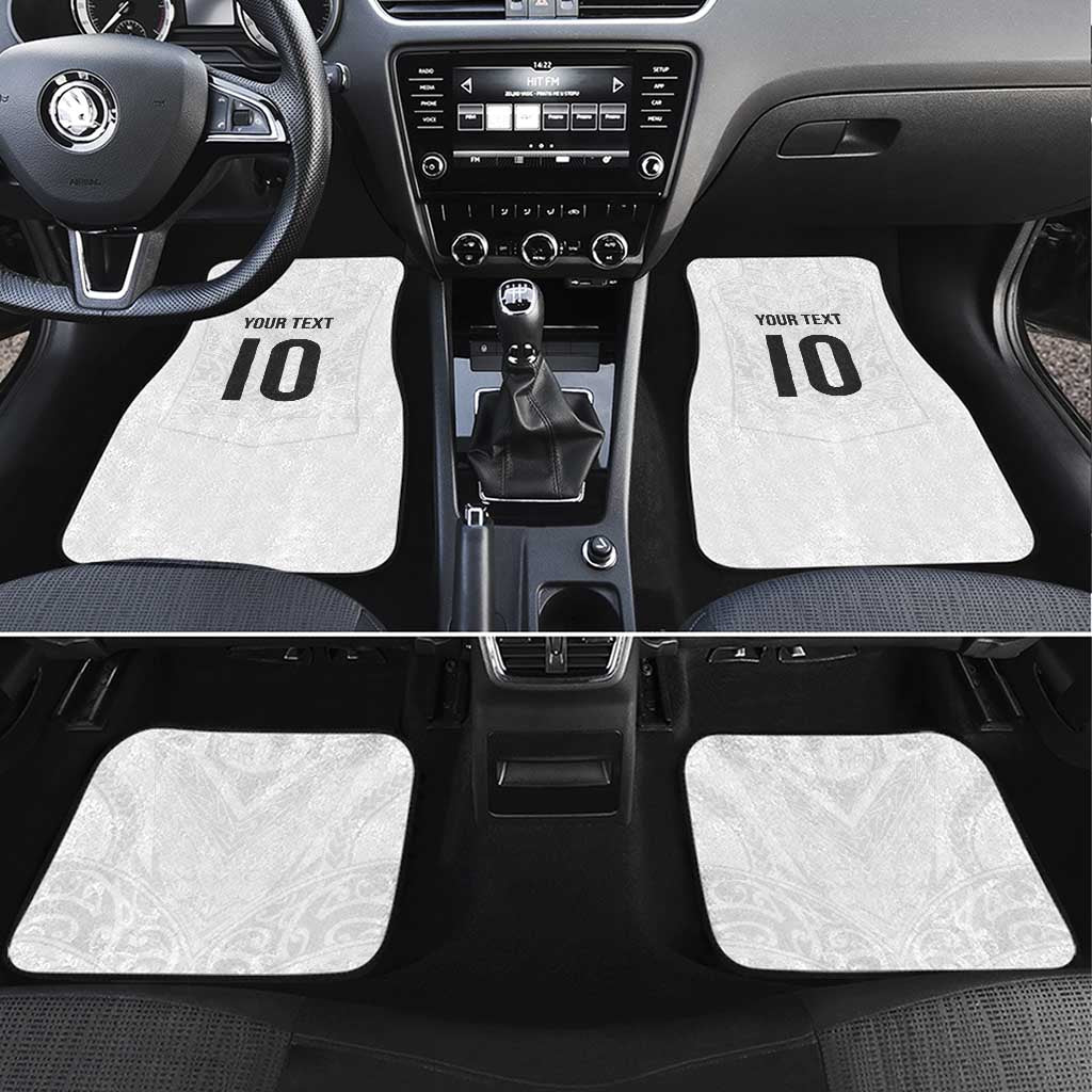 Custom New Zealand Football Car Mats The Whites-Sporty T90 Style - Aussie Hoodie
