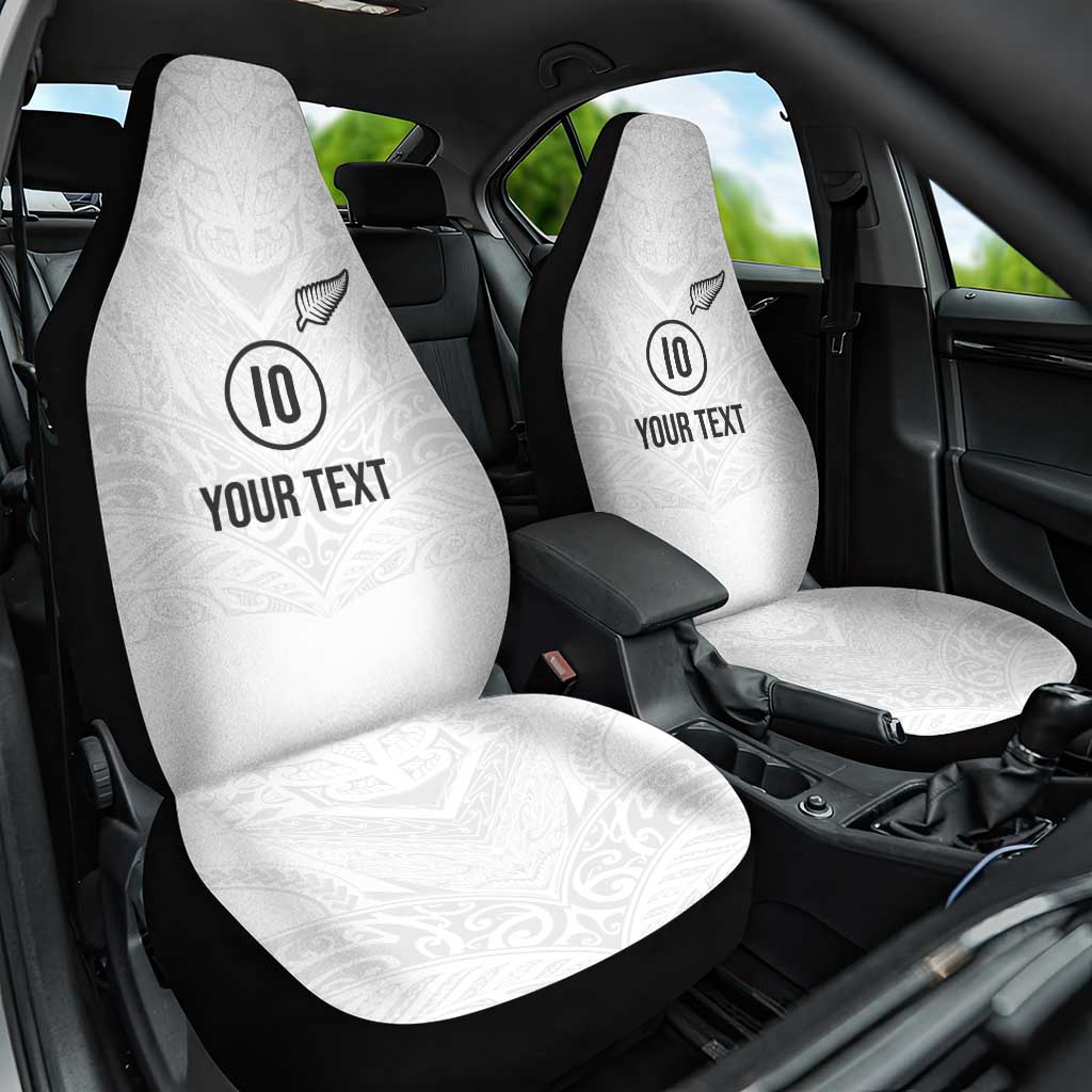 Custom New Zealand Football Car Seat Cover The Whites-Sporty T90 Style - Aussie Hoodie