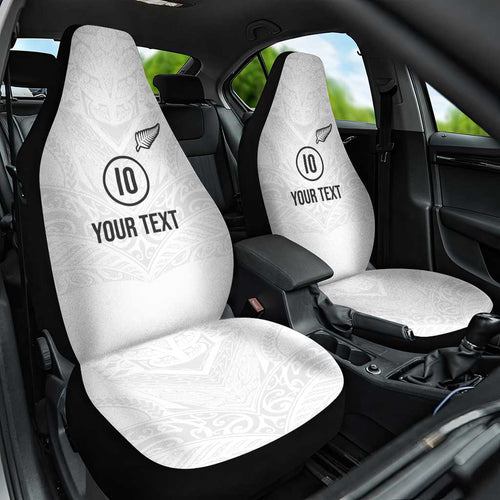 Custom New Zealand Football Car Seat Cover The Whites-Sporty T90 Style - Aussie Hoodie