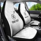 Custom New Zealand Football Car Seat Cover The Whites-Sporty T90 Style - Aussie Hoodie