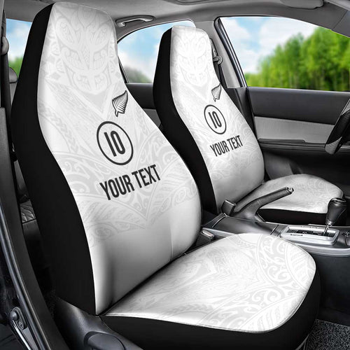 Custom New Zealand Football Car Seat Cover The Whites-Sporty T90 Style - Aussie Hoodie