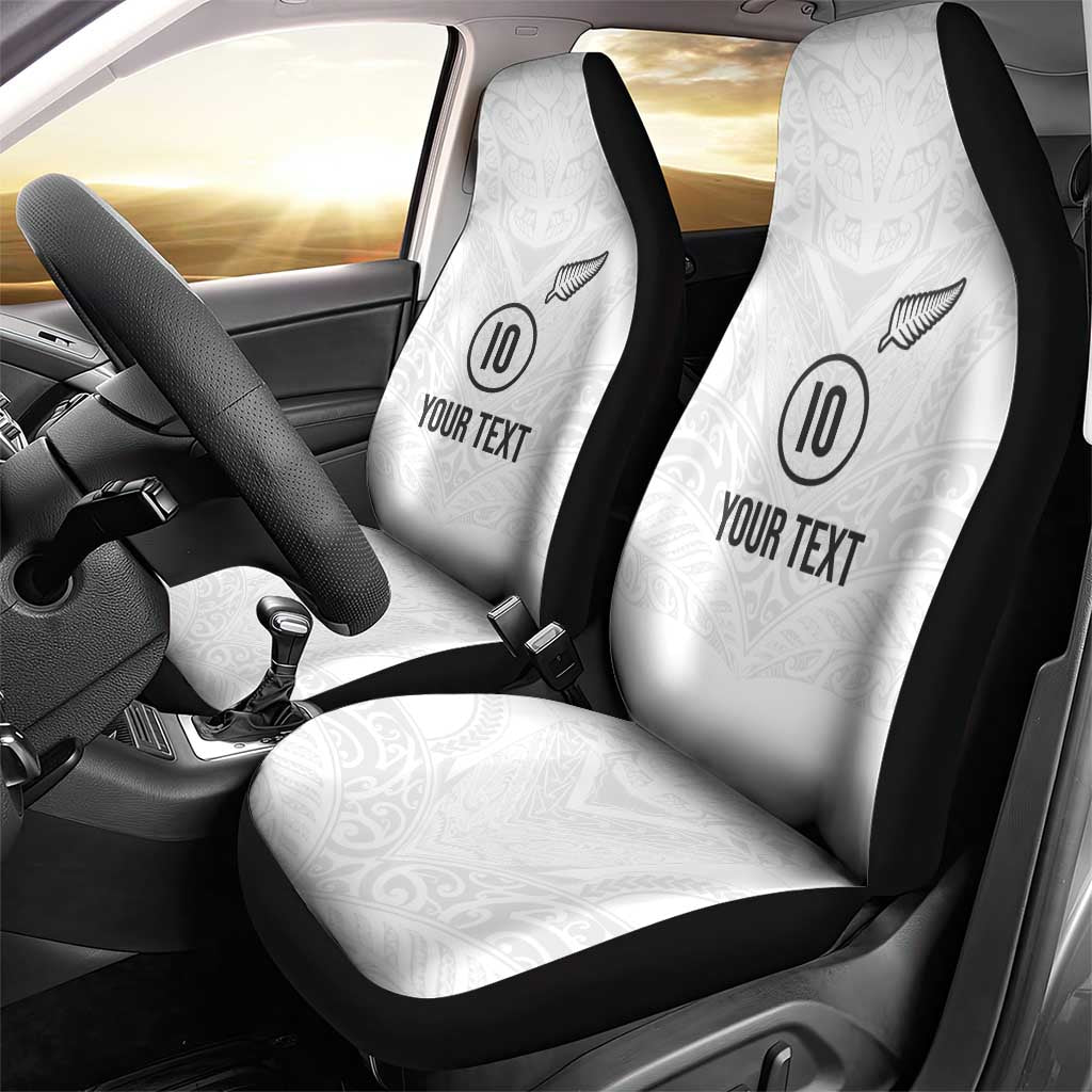 Custom New Zealand Football Car Seat Cover The Whites-Sporty T90 Style - Aussie Hoodie