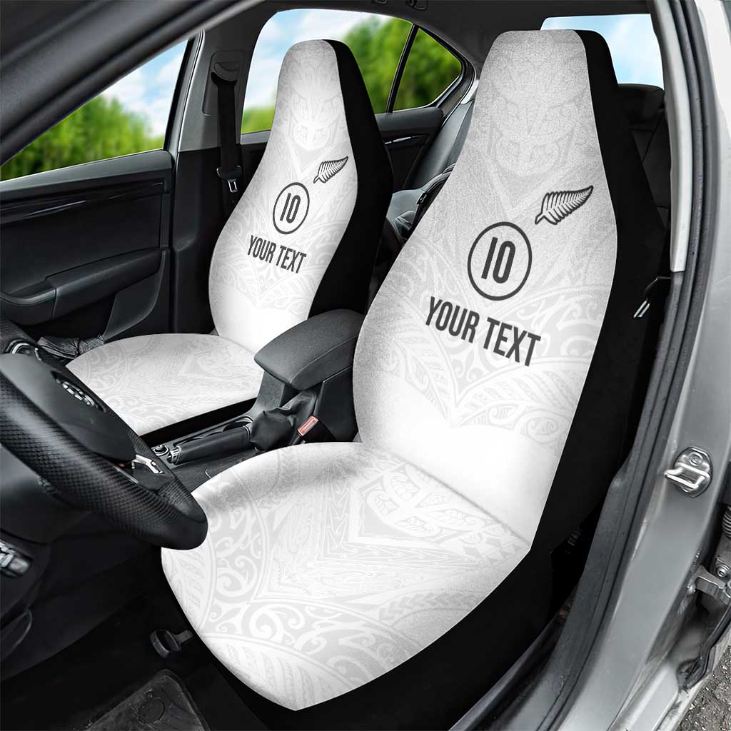 Custom New Zealand Football Car Seat Cover The Whites-Sporty T90 Style - Aussie Hoodie