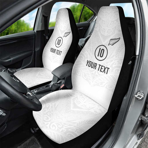 Custom New Zealand Football Car Seat Cover The Whites-Sporty T90 Style - Aussie Hoodie