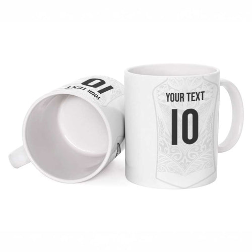Custom New Zealand Football Ceramic Mug The Whites-Sporty T90 Style - Aussie Hoodie