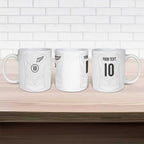 Custom New Zealand Football Ceramic Mug The Whites-Sporty T90 Style - Aussie Hoodie