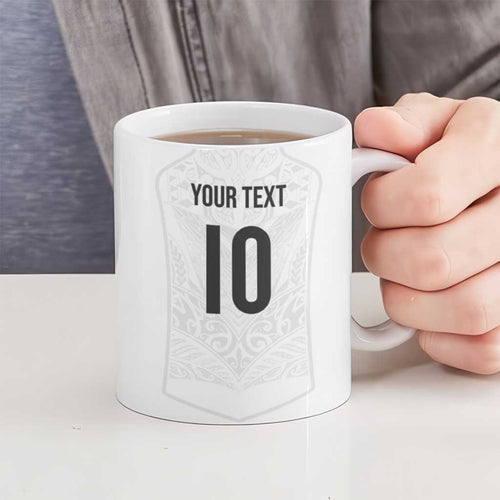 Custom New Zealand Football Ceramic Mug The Whites-Sporty T90 Style - Aussie Hoodie