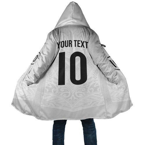 Custom New Zealand Football Cloak The Whites-Sporty T90 Style - Aussie Hoodie