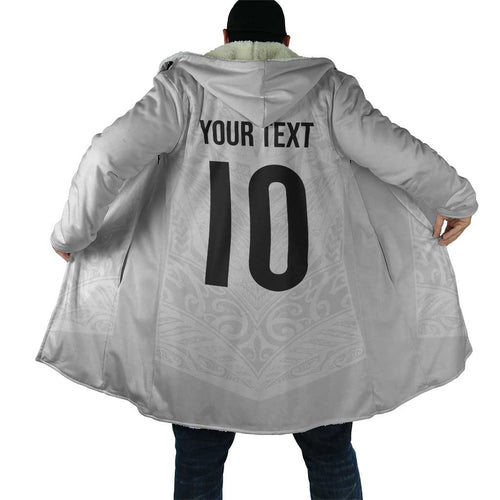 Custom New Zealand Football Cloak The Whites-Sporty T90 Style - Aussie Hoodie