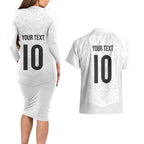 Custom New Zealand Football Couples Matching Long Sleeve Bodycon Dress and Hawaiian Shirt The Whites-Sporty T90 Style - Aussie Hoodie