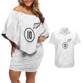 Custom New Zealand Football Couples Matching Off Shoulder Short Dress and Hawaiian Shirt The Whites-Sporty T90 Style - Aussie Hoodie
