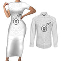 Custom New Zealand Football Couples Matching Short Sleeve Bodycon Dress and Long Sleeve Button Shirt The Whites-Sporty T90 Style - Aussie Hoodie