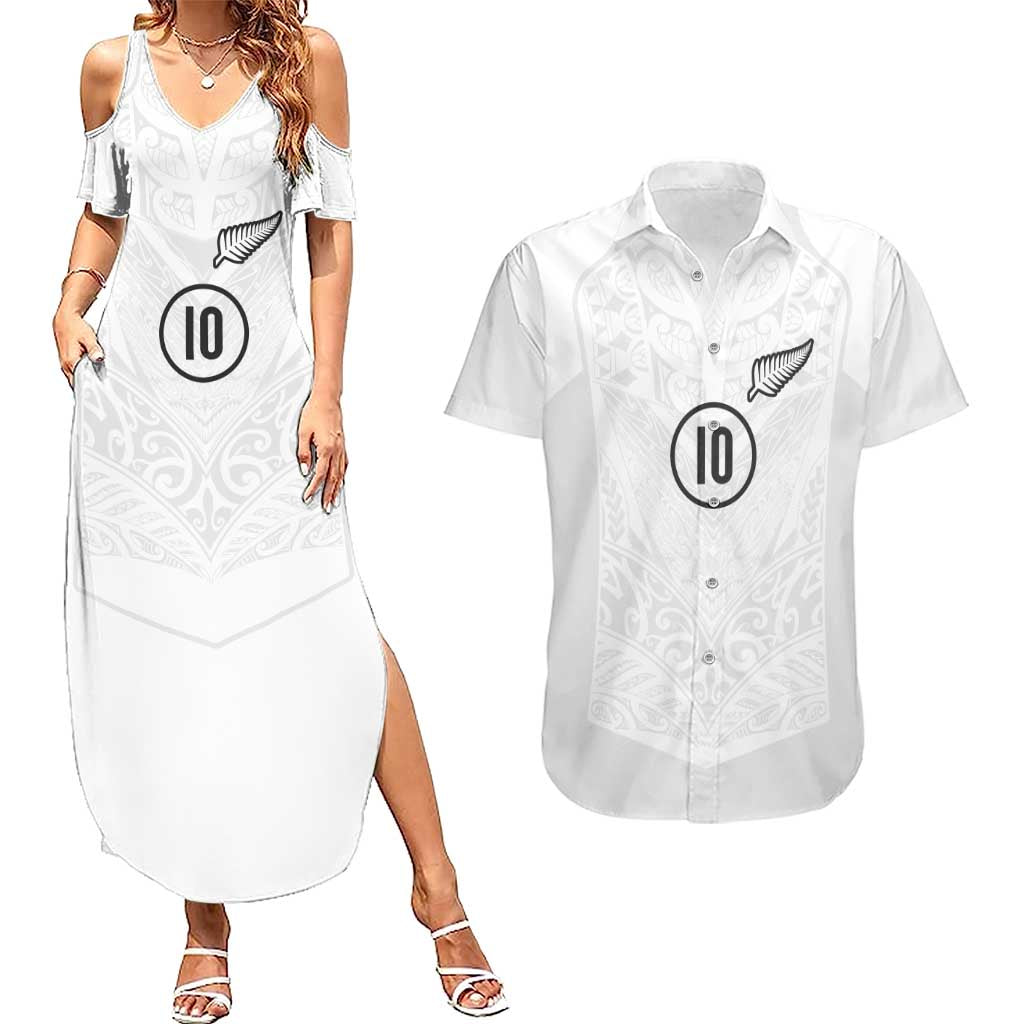 Custom New Zealand Football Couples Matching Summer Maxi Dress and Hawaiian Shirt The Whites-Sporty T90 Style - Aussie Hoodie