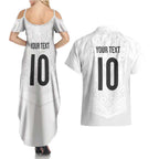Custom New Zealand Football Couples Matching Summer Maxi Dress and Hawaiian Shirt The Whites-Sporty T90 Style - Aussie Hoodie