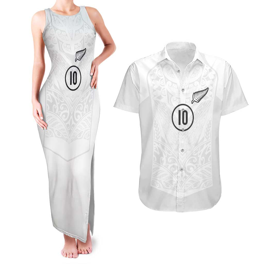 Custom New Zealand Football Couples Matching Tank Maxi Dress and Hawaiian Shirt The Whites-Sporty T90 Style - Aussie Hoodie