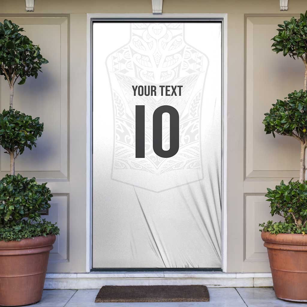 Custom New Zealand Football Door Cover The Whites-Sporty T90 Style - Aussie Hoodie