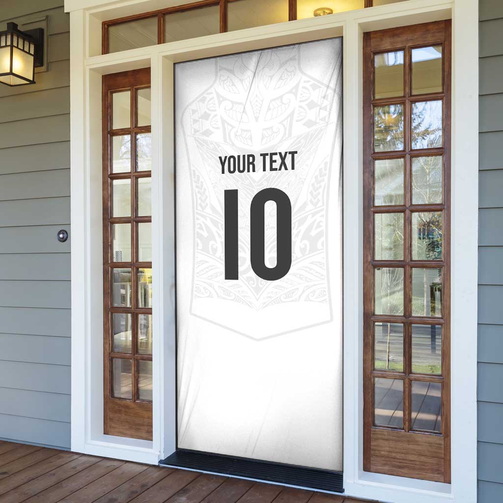 Custom New Zealand Football Door Cover The Whites-Sporty T90 Style - Aussie Hoodie