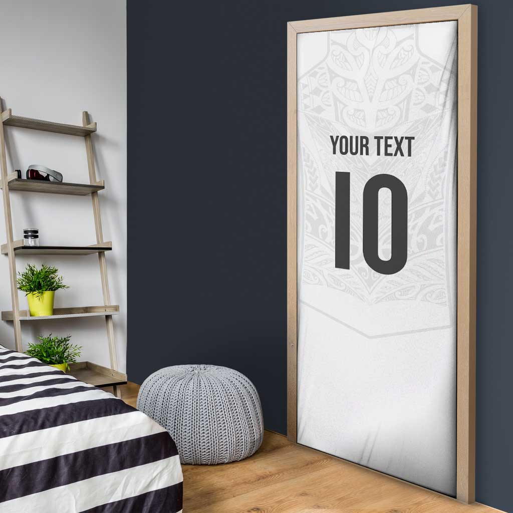Custom New Zealand Football Door Cover The Whites-Sporty T90 Style - Aussie Hoodie