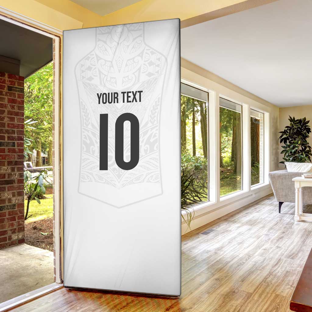Custom New Zealand Football Door Cover The Whites-Sporty T90 Style - Aussie Hoodie