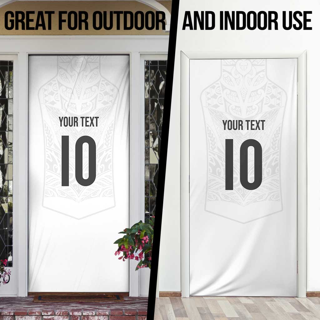 Custom New Zealand Football Door Cover The Whites-Sporty T90 Style - Aussie Hoodie