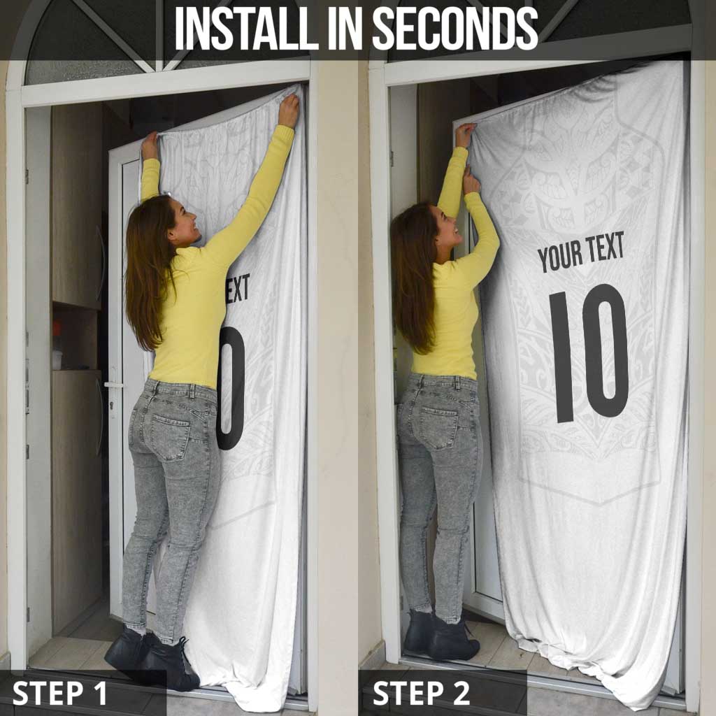 Custom New Zealand Football Door Cover The Whites-Sporty T90 Style - Aussie Hoodie