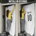 Custom New Zealand Football Door Cover The Whites-Sporty T90 Style - Aussie Hoodie