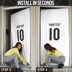 Custom New Zealand Football Door Cover The Whites-Sporty T90 Style - Aussie Hoodie