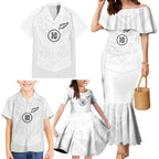 Custom New Zealand Football Family Matching Mermaid Dress and Hawaiian Shirt The Whites-Sporty T90 Style - Aussie Hoodie