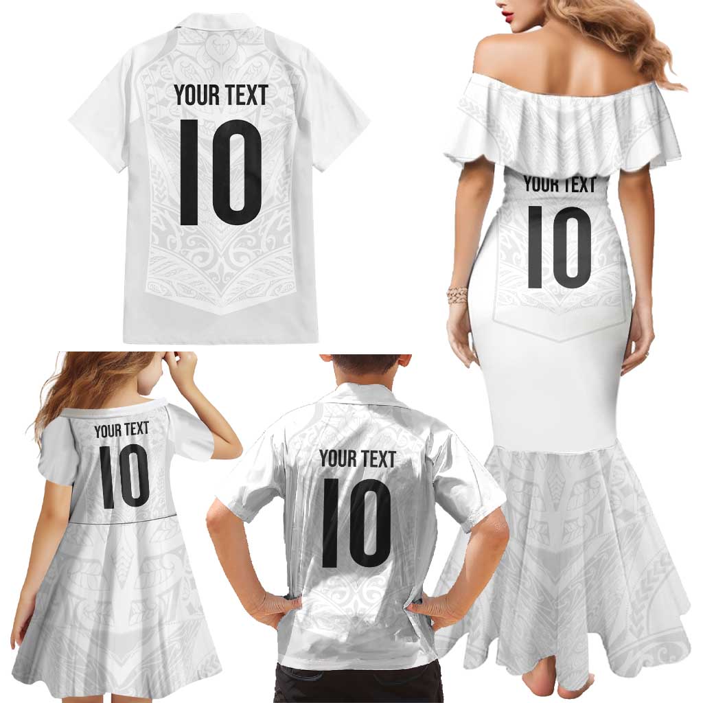 Custom New Zealand Football Family Matching Mermaid Dress and Hawaiian Shirt The Whites-Sporty T90 Style - Aussie Hoodie