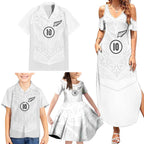 Custom New Zealand Football Family Matching Summer Maxi Dress and Hawaiian Shirt The Whites-Sporty T90 Style - Aussie Hoodie