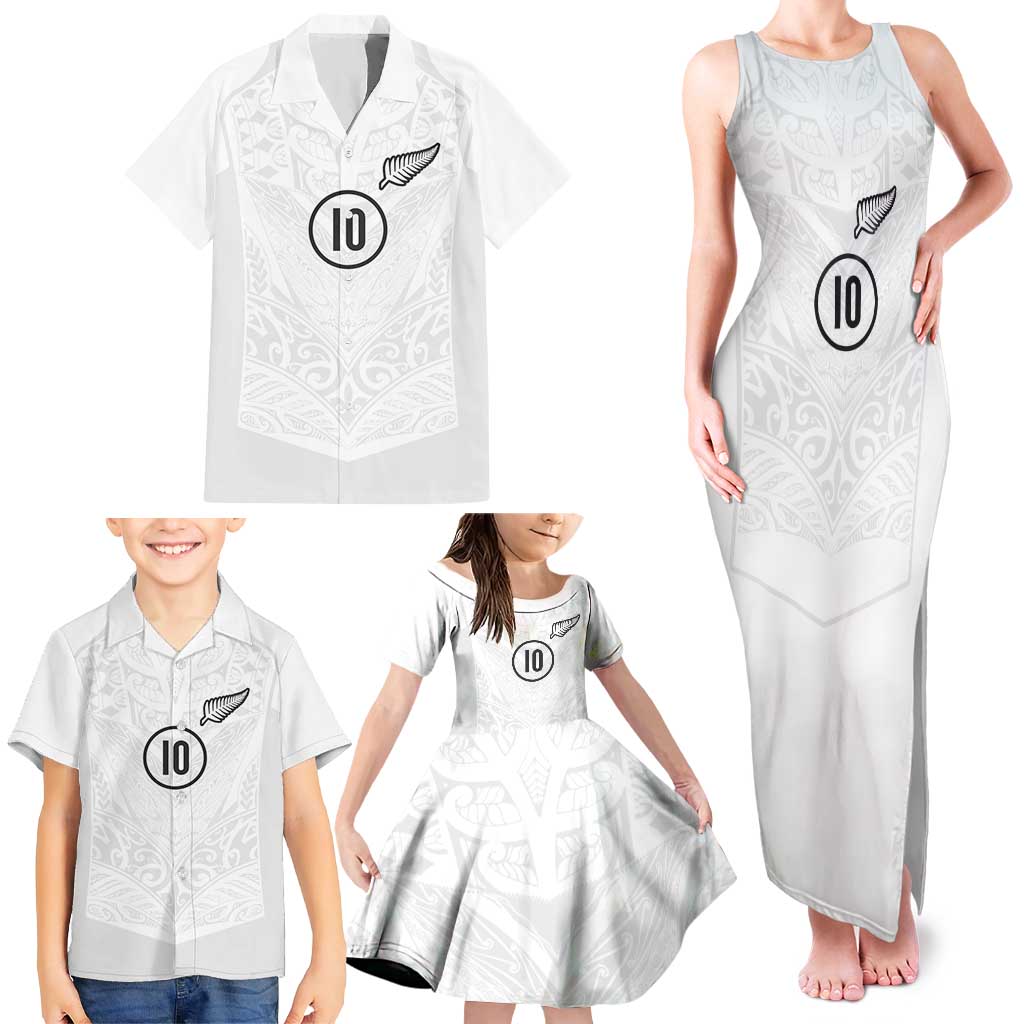 Custom New Zealand Football Family Matching Tank Maxi Dress and Hawaiian Shirt The Whites-Sporty T90 Style - Aussie Hoodie