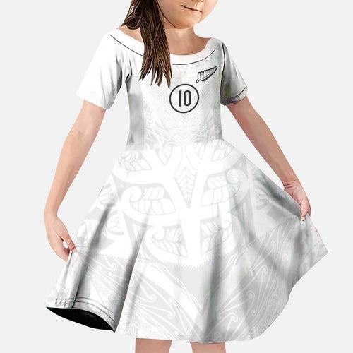 Custom New Zealand Football Family Matching Tank Maxi Dress and Hawaiian Shirt The Whites-Sporty T90 Style - Aussie Hoodie