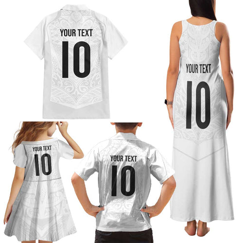 Custom New Zealand Football Family Matching Tank Maxi Dress and Hawaiian Shirt The Whites-Sporty T90 Style - Aussie Hoodie