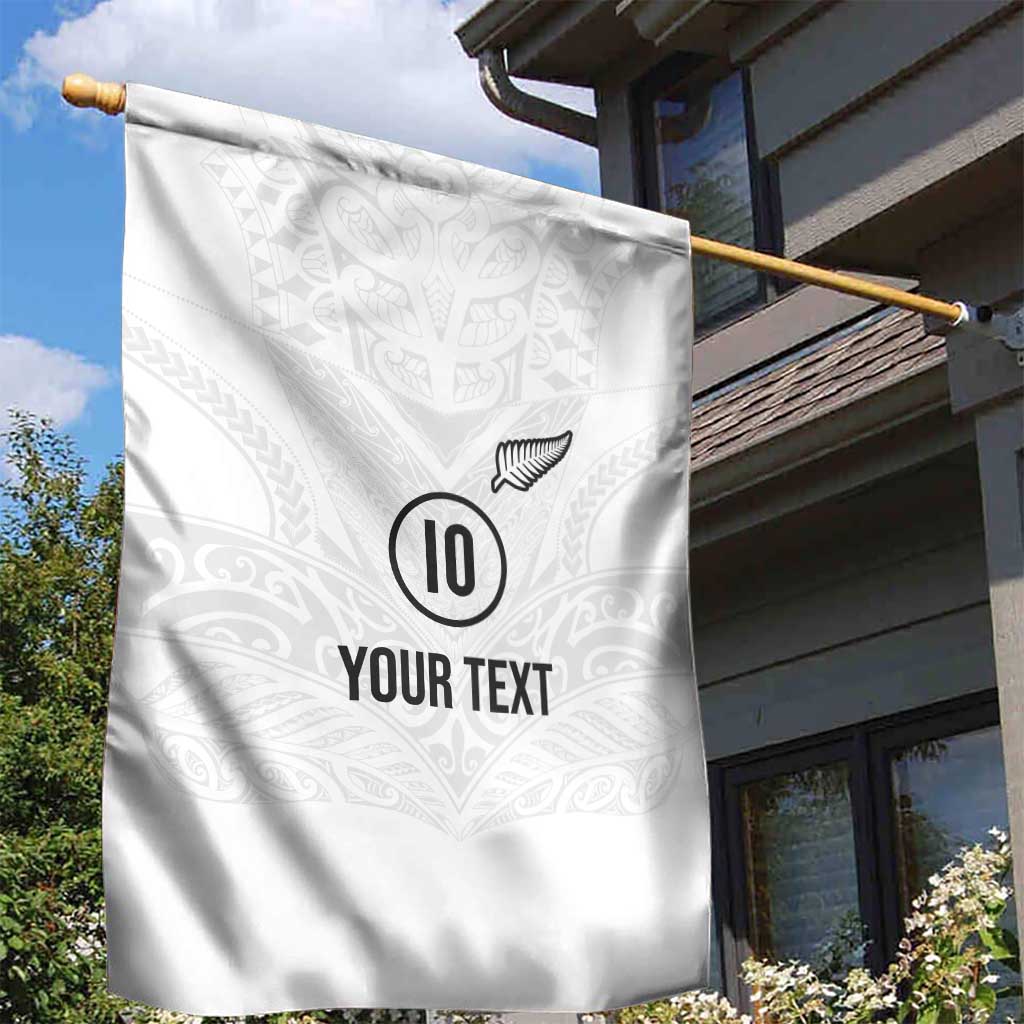 Custom New Zealand Football Garden Flag The Whites-Sporty T90 Style - Aussie Hoodie