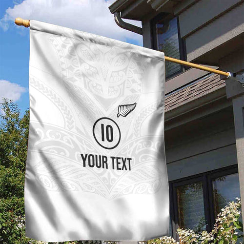 Custom New Zealand Football Garden Flag The Whites-Sporty T90 Style - Aussie Hoodie