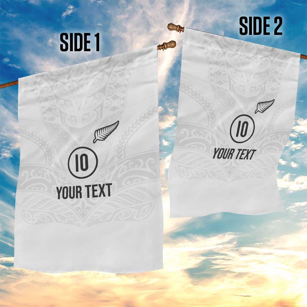 Custom New Zealand Football Garden Flag The Whites-Sporty T90 Style - Aussie Hoodie