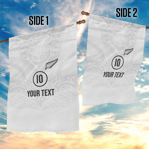 Custom New Zealand Football Garden Flag The Whites-Sporty T90 Style - Aussie Hoodie