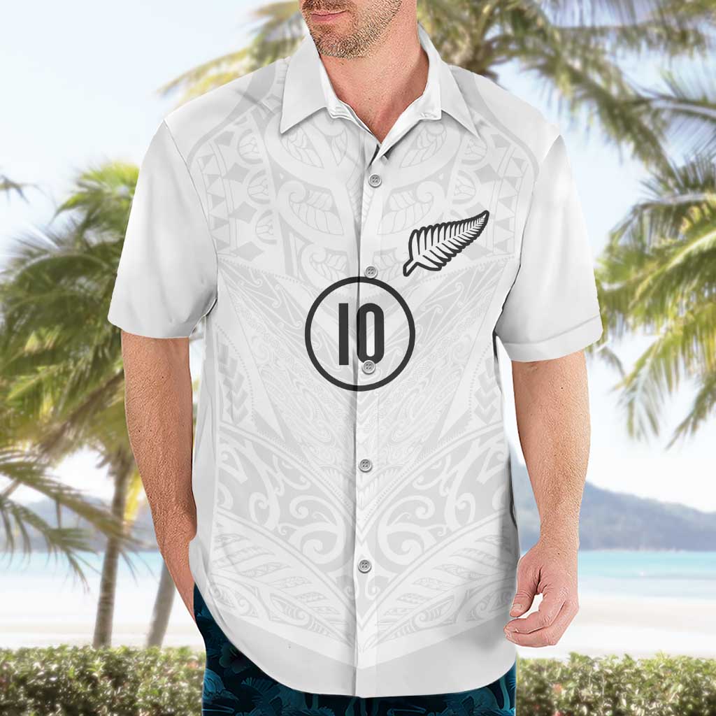 Custom New Zealand Football Hawaiian Shirt The Whites-Sporty T90 Style - Aussie Hoodie