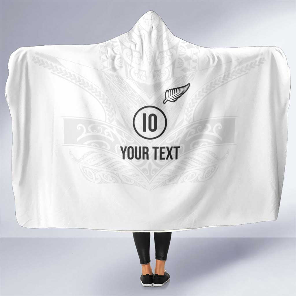 Custom New Zealand Football Hooded Blanket The Whites-Sporty T90 Style - Aussie Hoodie