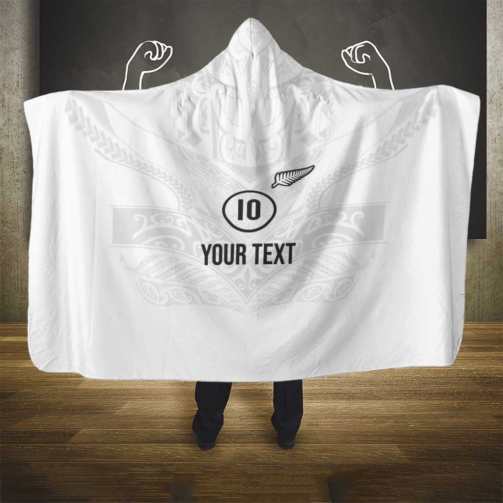 Custom New Zealand Football Hooded Blanket The Whites-Sporty T90 Style - Aussie Hoodie