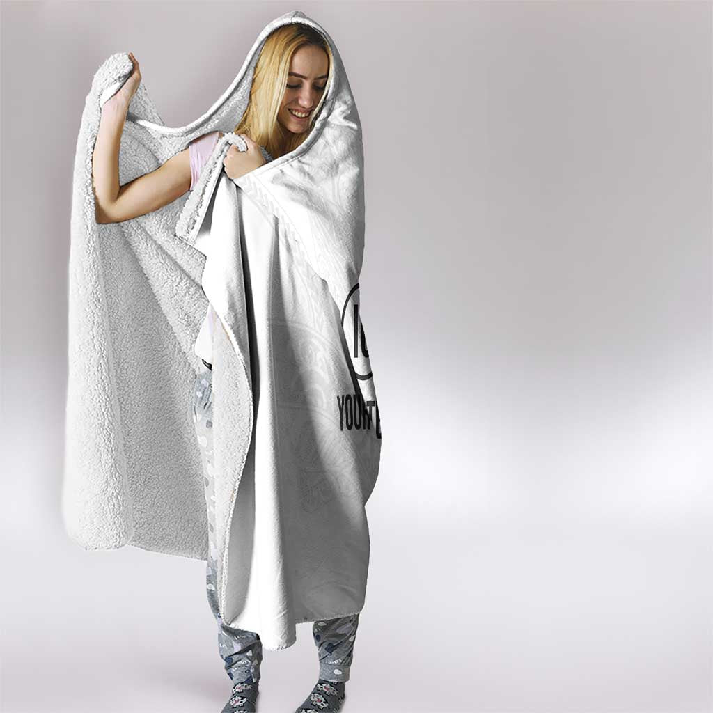 Custom New Zealand Football Hooded Blanket The Whites-Sporty T90 Style - Aussie Hoodie