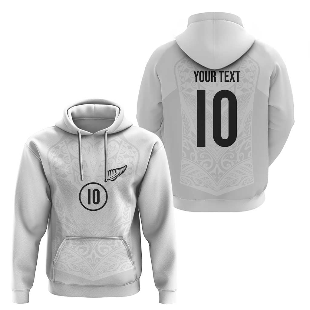 Custom New Zealand Football Hoodie The Whites-Sporty T90 Style - Aussie Hoodie