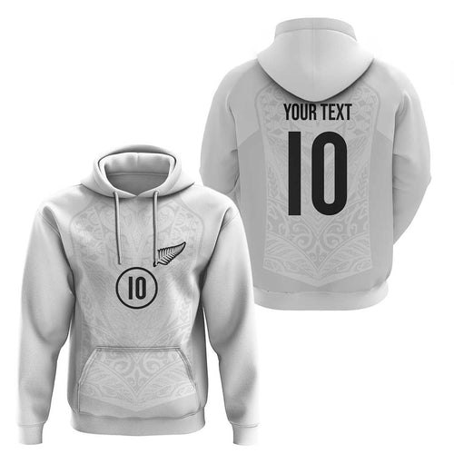 Custom New Zealand Football Hoodie The Whites-Sporty T90 Style - Aussie Hoodie