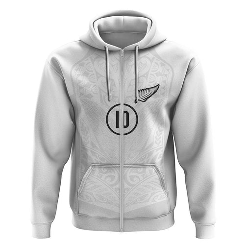 Custom New Zealand Football Hoodie The Whites-Sporty T90 Style - Aussie Hoodie