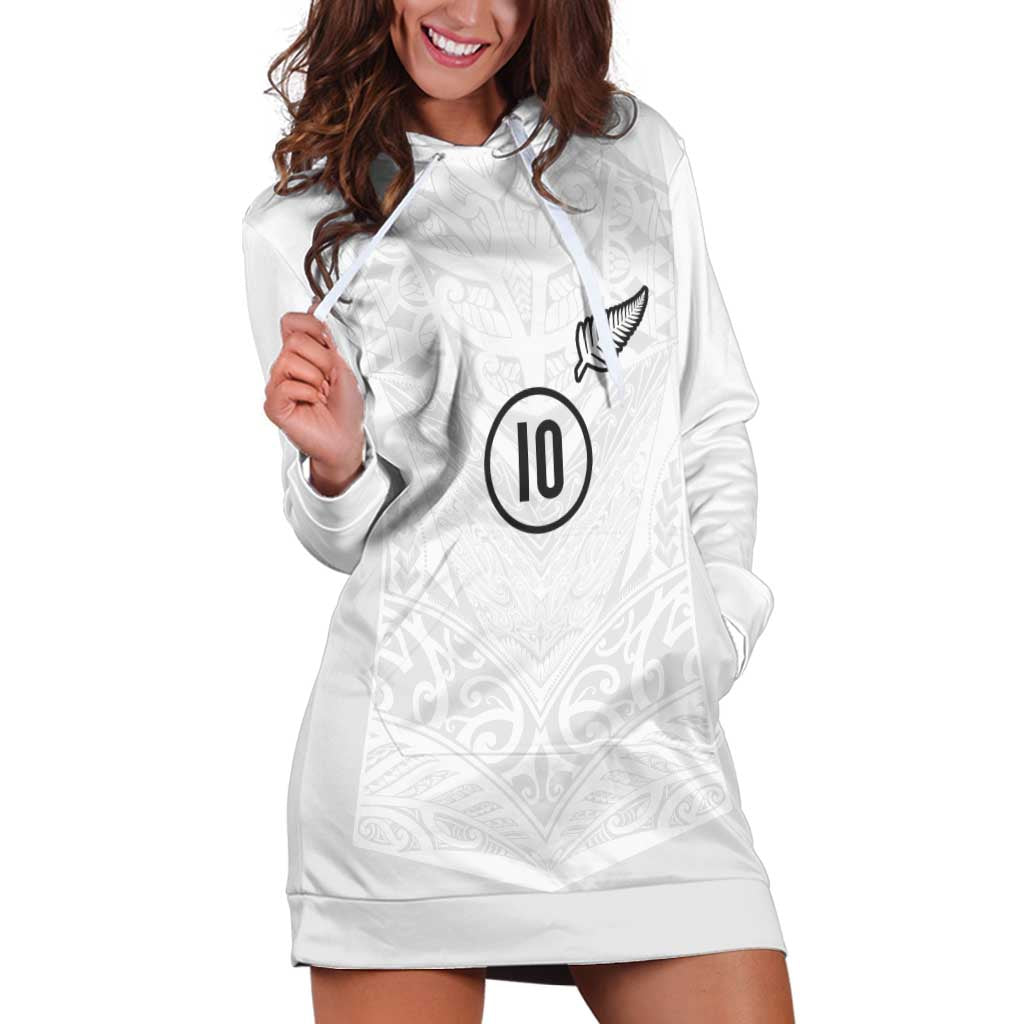 Custom New Zealand Football Hoodie Dress The Whites-Sporty T90 Style - Aussie Hoodie