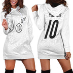 Custom New Zealand Football Hoodie Dress The Whites-Sporty T90 Style - Aussie Hoodie